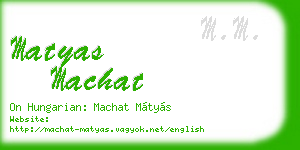 matyas machat business card